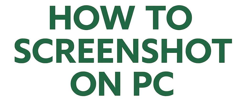 How to Screenshot on PC